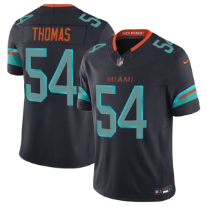 Men's Miami Dolphins #54 Zach Thomas Black 2025 F.U.S.E. ??Rivalries?? Vapor Limited Jersey