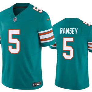 Men's Miami Dolphins #5 Jalen Ramsey Aqua 2023 F.U.S.E Color Rush Limited Jersey