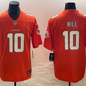 Men??s Miami Dolphins #10 Tyreek Hill Orange Vapor Untouchable Limited Jersey