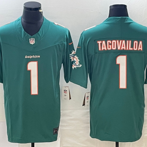 Men's Miami Dolphins #1 Tua Tagovailoa Aqua 2023 F.U.S.E. Vapor Untouchable Limited Jersey