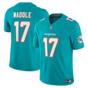 Men's Miami Dolphins #17 Jaylen Waddle Aqua Vapor Untouchable Limited Jersey
