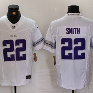 Men's Minnesota Vikings #22 Smith White F.U.S.E. Winter Warrior Limited Jersey