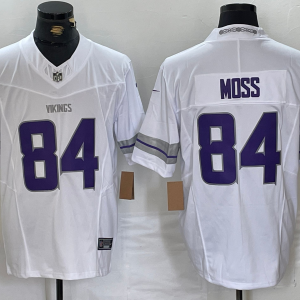 Men's Minnesota Vikings #84 Moss White F.U.S.E. Winter Warrior Limited Jersey