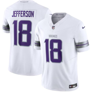 Men's Minnesota Vikings #18 Justin Jefferson White F.U.S.E. Winter Warrior Limited Jersey