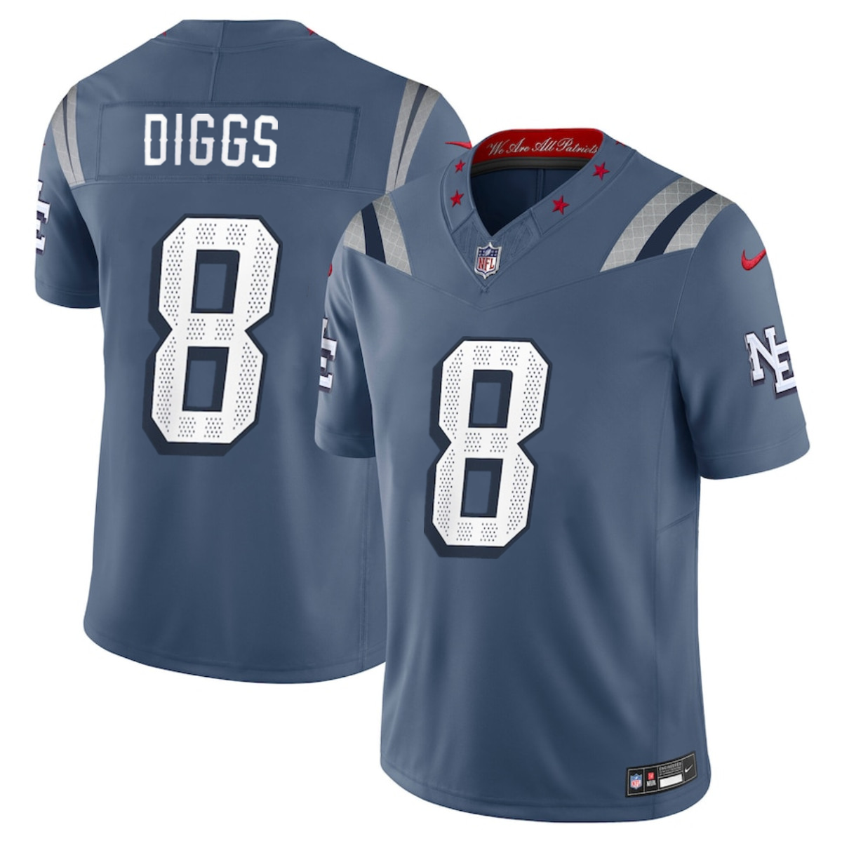 Men's New England Patriots Patriots #8 Stefon Diggs 2025 F.U.S.E. ??Rivalries?? Vapor Limited Jersey