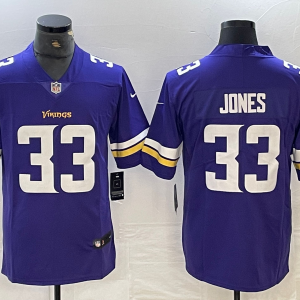 Men's Minnesota Vikings #33 Jones Purple Vapor Untouchable Limited Jersey