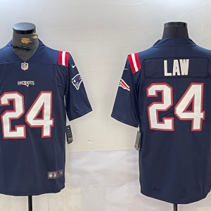 Men's New England Patriots Patriots #24 Law Navy Vapor Untouchable Limited Jersey