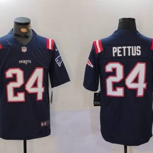 Men's New England Patriots Patriots #24 Pettus Navy 2020 Vapor Untouchable Limited Jersey