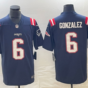 Men's New England Patriots Patriots #6 Gonzalez Navy Vapor 2023 F.U.S.E. Vapor Untouchable Limited Jersey