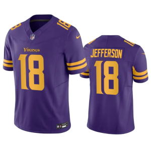 Men's Minnesota Vikings #18 Justin Jefferson Purple 2023 F.U.S.E. Color Rush Limited Jersey