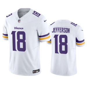 Men's Minnesota Vikings #18 Justin Jefferson White 2023 F.U.S.E. Vapor Untouchable Limited Jersey