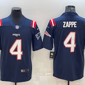 Men's New England Patriots Patriots #4 Zappe Navy 2021 Vapor Untouchable Limited Jersey
