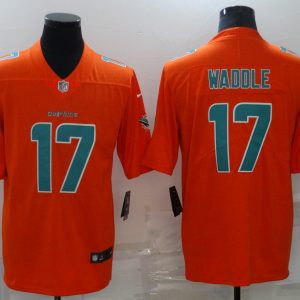 Men's Miami Dolphins #17 Waddle Orange Inverted Legend Limited Jersey