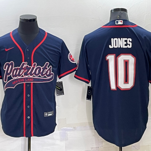 Men's New England Patriots Patriots #10 Mac Jones Blue Baseball Nike Jersey