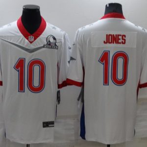 Men's New England Patriots Patriots #10 Mac Jones 2022 White Pro Bowl Jersey