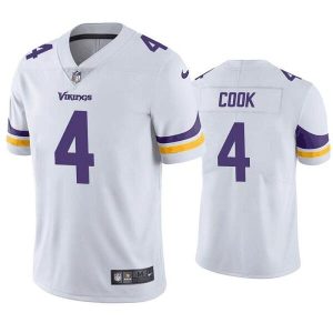 Men's Minnesota Vikings #4 Dalvin Cook White Vapor Untouchable Limited Jersey