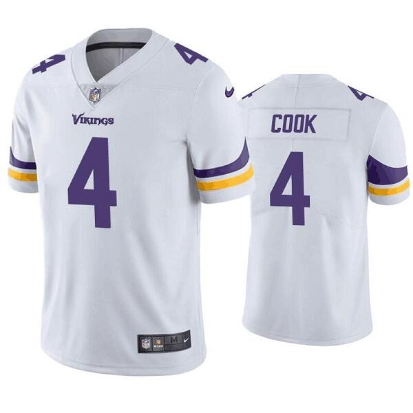 Men's Minnesota Vikings #4 Dalvin Cook White Vapor Untouchable Limited Jersey