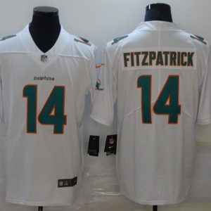 Men's Miami Dolphins #14 Fitzpatrick White Vapor Untouchable Limited Jersey