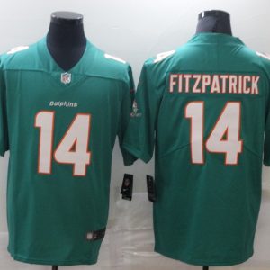 Men's Miami Dolphins #14 Fitzpatrick Green Vapor Untouchable Limited Jersey