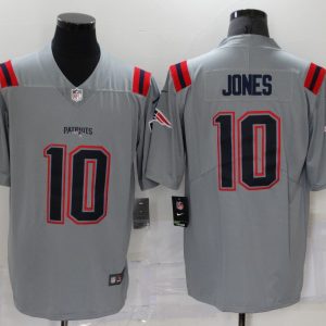 Men's New England Patriots Patriots #10 Mac Jones Grey Inverted Legend Limited Jersey
