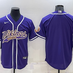 Men's Minnesota Vikings Purple Baseball Nike Jersey