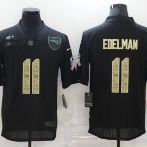 Men's New England Patriots Patriots #11 Edelman Black Camo Salute To Service Limited Jersey