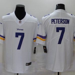 Men's Minnesota Vikings #7 Peterson White Vapor Untouchable Limited Jersey