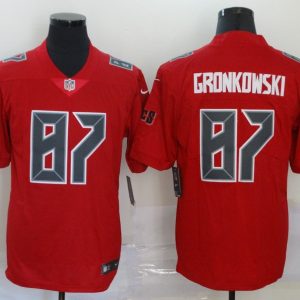 Men's New England Patriots Patriots 87 Gronkowski Red Color Rush Limited Jersey