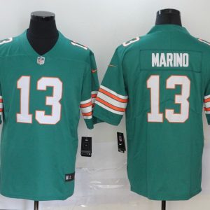 Men's Miami Dolphins #13 Dan Marino Aqua Green Vapor Untouchable Limited Jersey