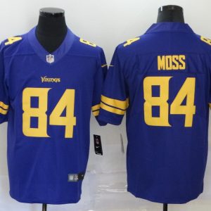 Men's Minnesota Vikings #84 Randy Moss Purple Color Rush Limited Jersey