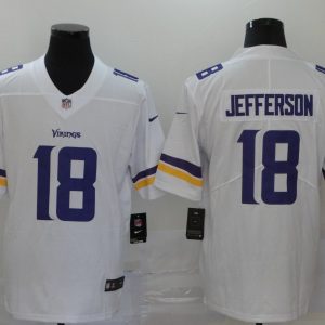 Men's Minnesota Vikings #18 Jefferson White Vapor Untouchable Limited Jersey