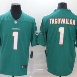 Men's Miami Dolphins #1 Tua Tagovailoa Aqua Vapor Untouchable Limited Jersey
