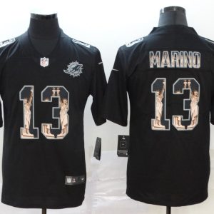 Men's Miami Dolphins #13 Dan Marino 2019 Black Statue Of Liberty Limited Jersey
