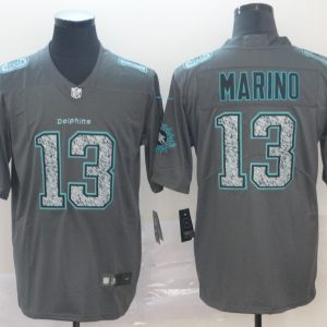 Nike Dolphins #13 Dan Marino Gray Static Vapor Untouchable Limited Men Jersey