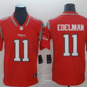 Men's New England Patriots Patriots #11 Julian Edelman Red Inverted Legend Jersey