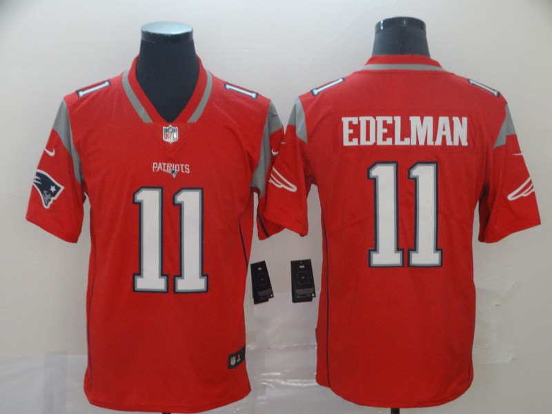 Men's New England Patriots Patriots #11 Julian Edelman Red Inverted Legend Jersey