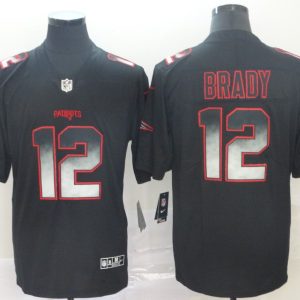 New England Patriots Patriots #12 Tom Brady Black 2019 Smoke Fashion Limited Men Jersey