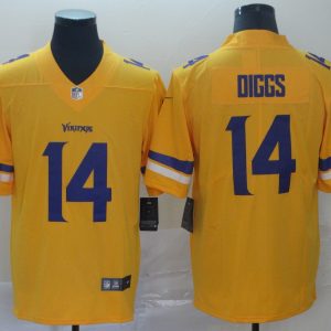 Nike Vikings #14 Stefon Diggs Gold Inverted Legend Men Jersey