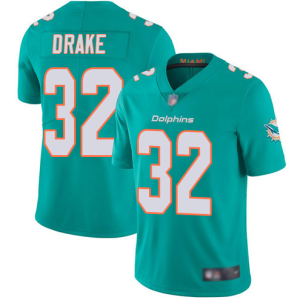 Miami Dolphins #32 Kenyan Drake Home Aqua Green Vapor Untouchable Limited Jersey