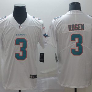 NFL Miami Dolphins #3 Rosen Aqua Vapor Untouchable White Limited Jersey