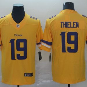 Nike Vikings #19 Adam Thielen Gold Inverted Legend Men Jersey