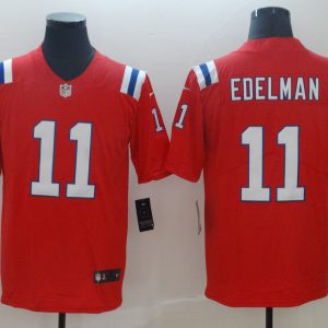 NFL New England Patriots Patriots #11 Edelman Red Vapor Untouchable Limited Jersey