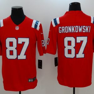 NFL New England Patriots Patriots #87 Gronkowski Red Vapor Untouchable Limited Jersey