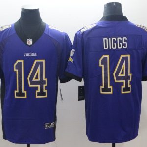 Nike 2018 Minnesota Vikings #14 Diggs Red Drift Fashion Color Rush Limited Jersey