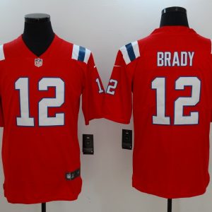 NFL New England Patriots Patriots #12 Brady Red Vapor Untouchable Limited Jersey