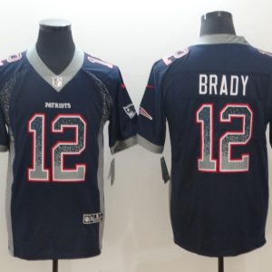 Nike 2018 England Patriots #12 Brady Drift Fashion Color Rush Limited Jersey