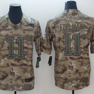 Nike New England Patriots Patriots 11 Edelman Camo Salute to Service Retired Player Limited Jersey