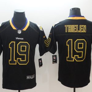 NFL 2018 Minnesota Vikings 19 Thielen Lights Out Black Color Rush Limited Jersey