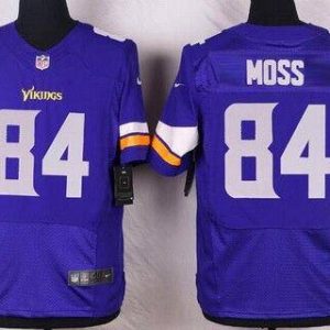 Nike Minnesota Vikings #84 Randy Moss Purple Team Color Elite Jersey