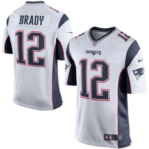 Nike NFL New England Patriots Patriots #12 Brady White Elite Jersey